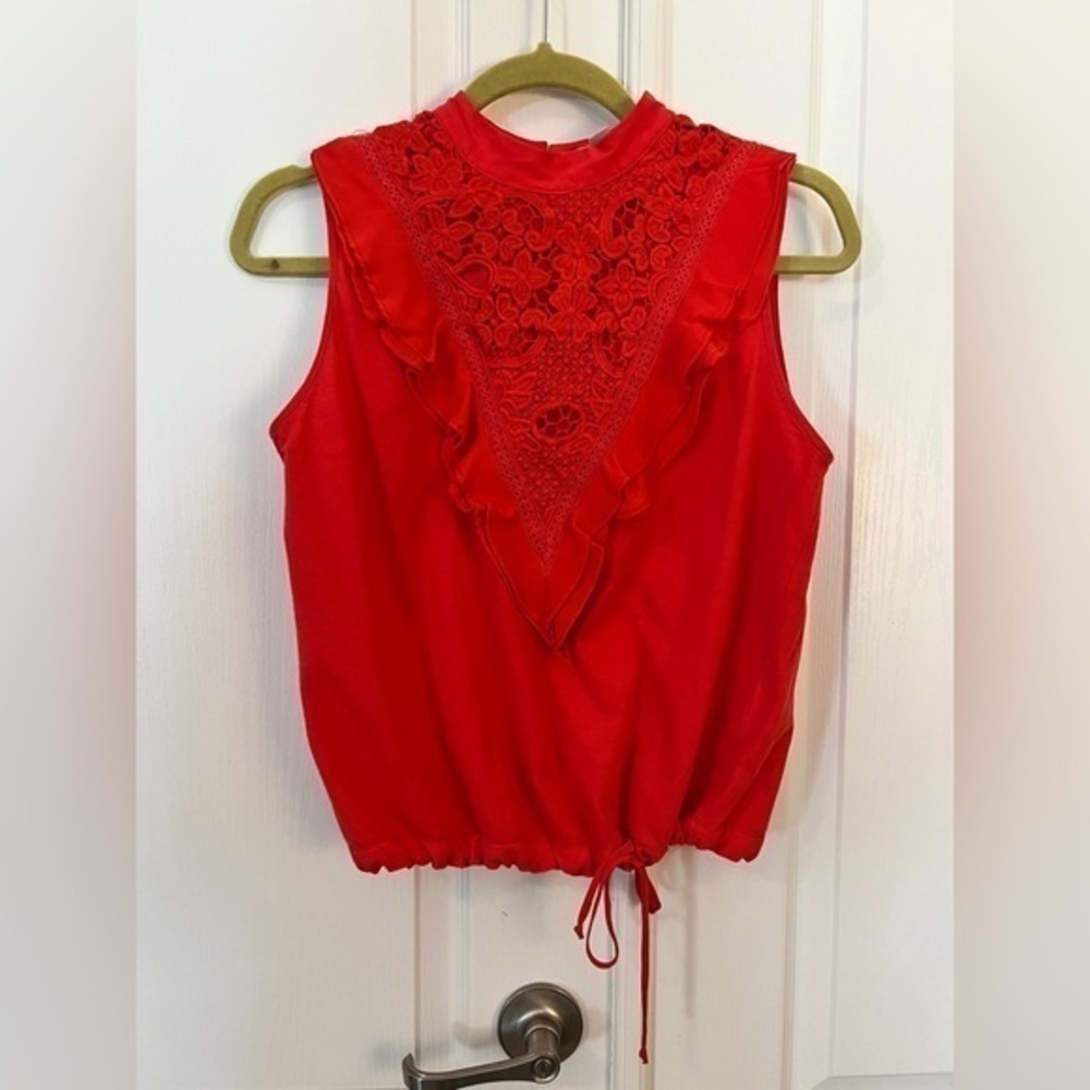 ANTHROPOLOGIE TINY XS Tiny Emma Lace Ruffle Tank Top